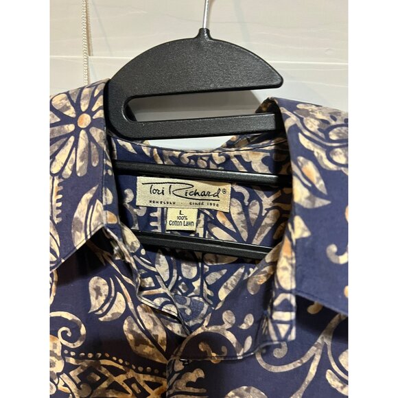 Tori Richard Patina Short Sleeve Button Up Shirt -‎ Size L - Picture 2 of 3